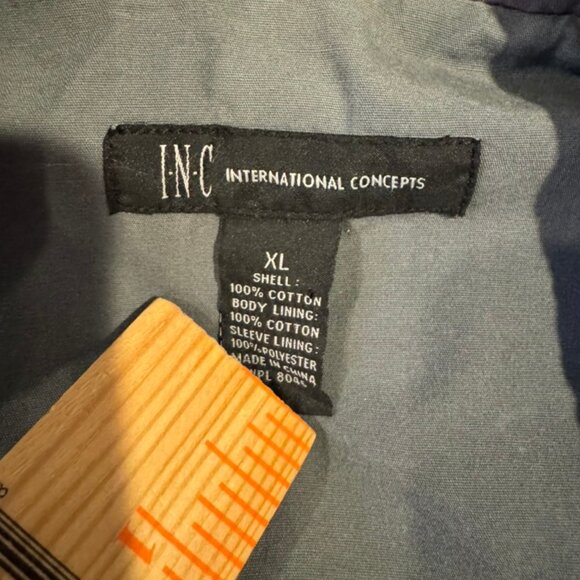 INC International Concepts Utility Jacket XL Gray Military Style, Patch Detail - Picture 5 of 10